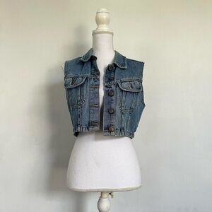 Light wash vintage denim vest.